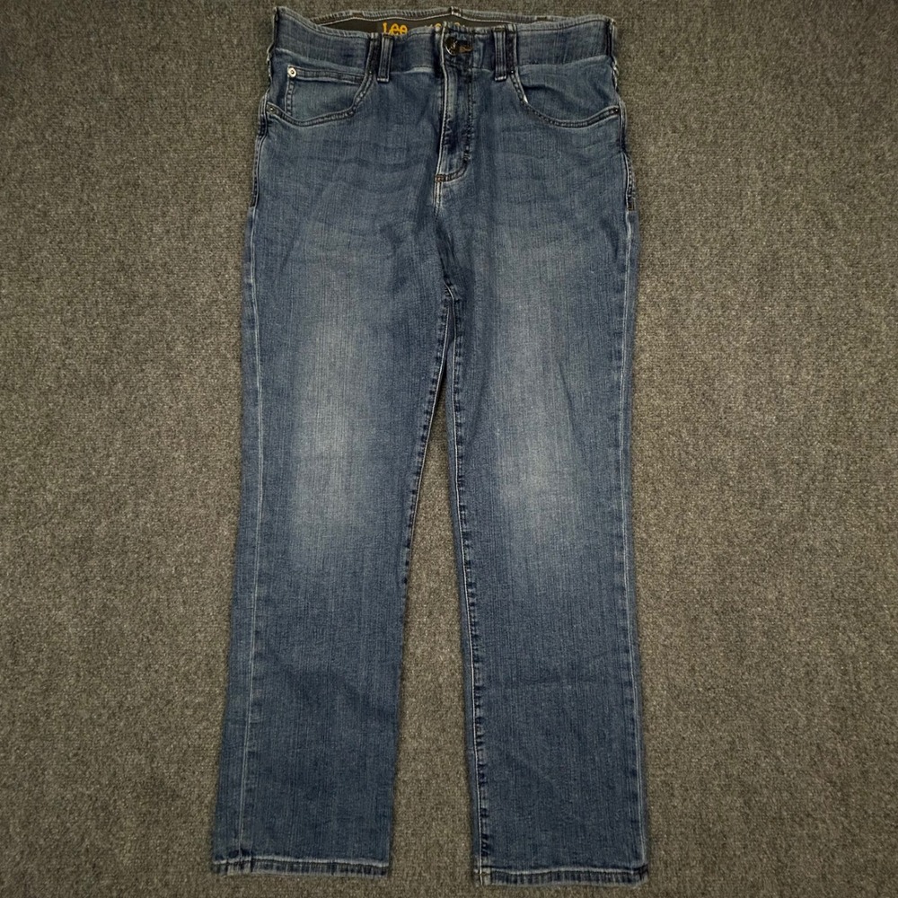 Lee Motion Stretch‎ Jeans Mens 34x32 Blue Regular Fit Straight Leg Denim Casual